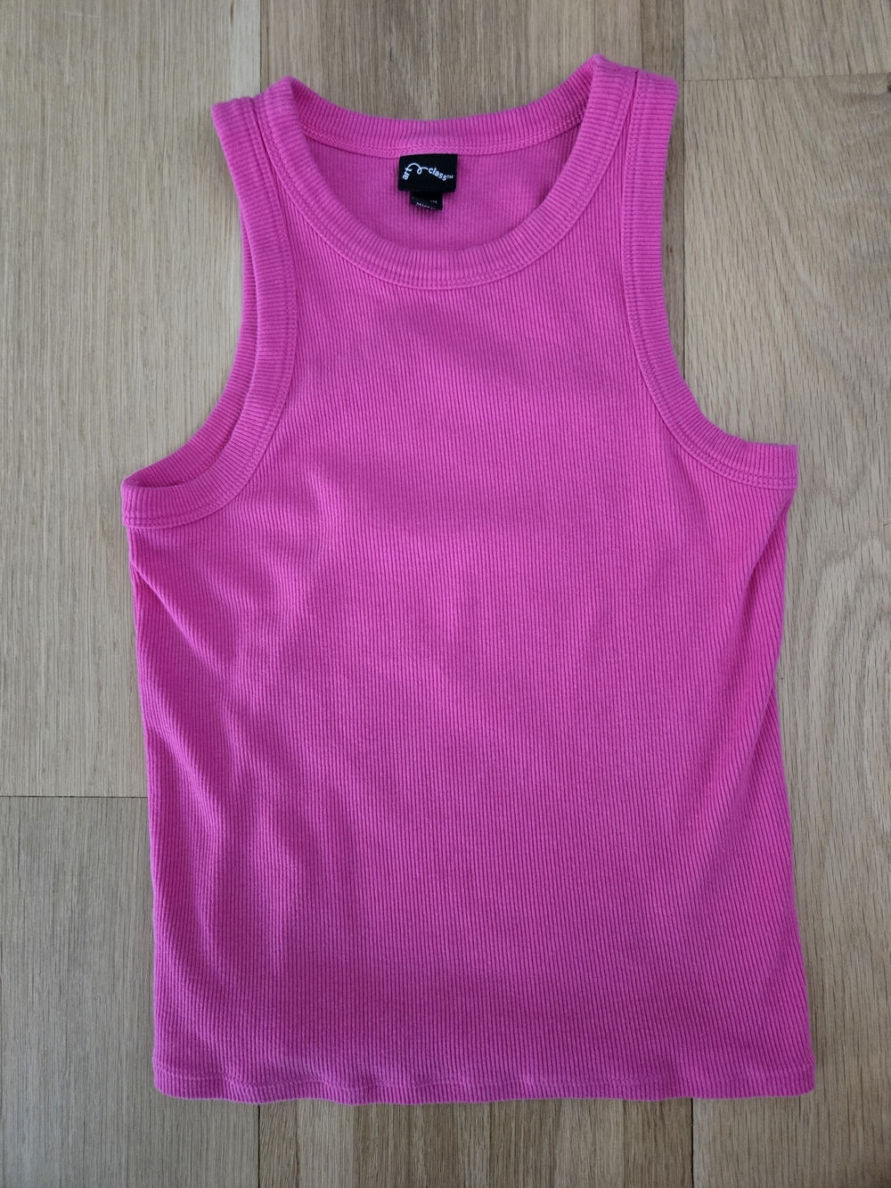 art class Bright Pink Ribbed Tank Top